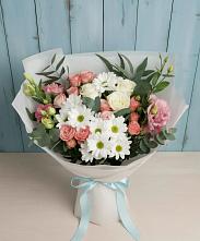 Букет цветов из:  Розы, Лизиантусы и Хризантемы в Григорополисской
