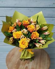 Букет цветов из:  Альстромерии и Розы в Григорополисской