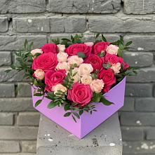 Цветочная композиция из Розы в коробке #REPLACE_PRED# Григорополисской