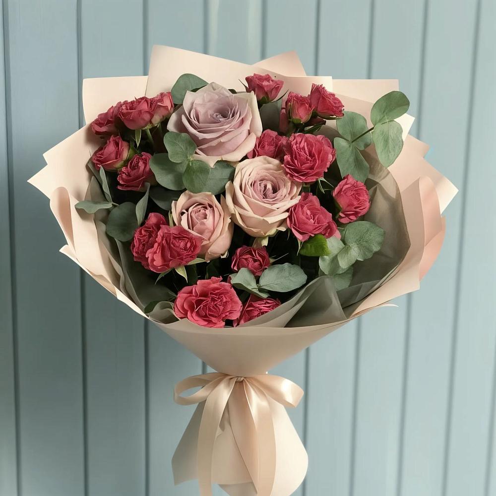 Букет цветов из: Гвоздики и Розы в Григорополисской