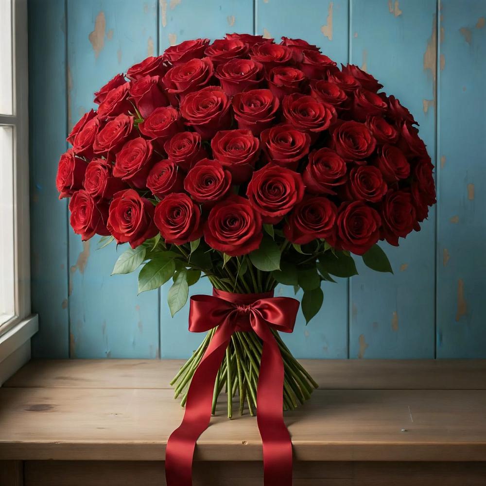 Букет Красные розы Блэк Меджик в Григорополисской