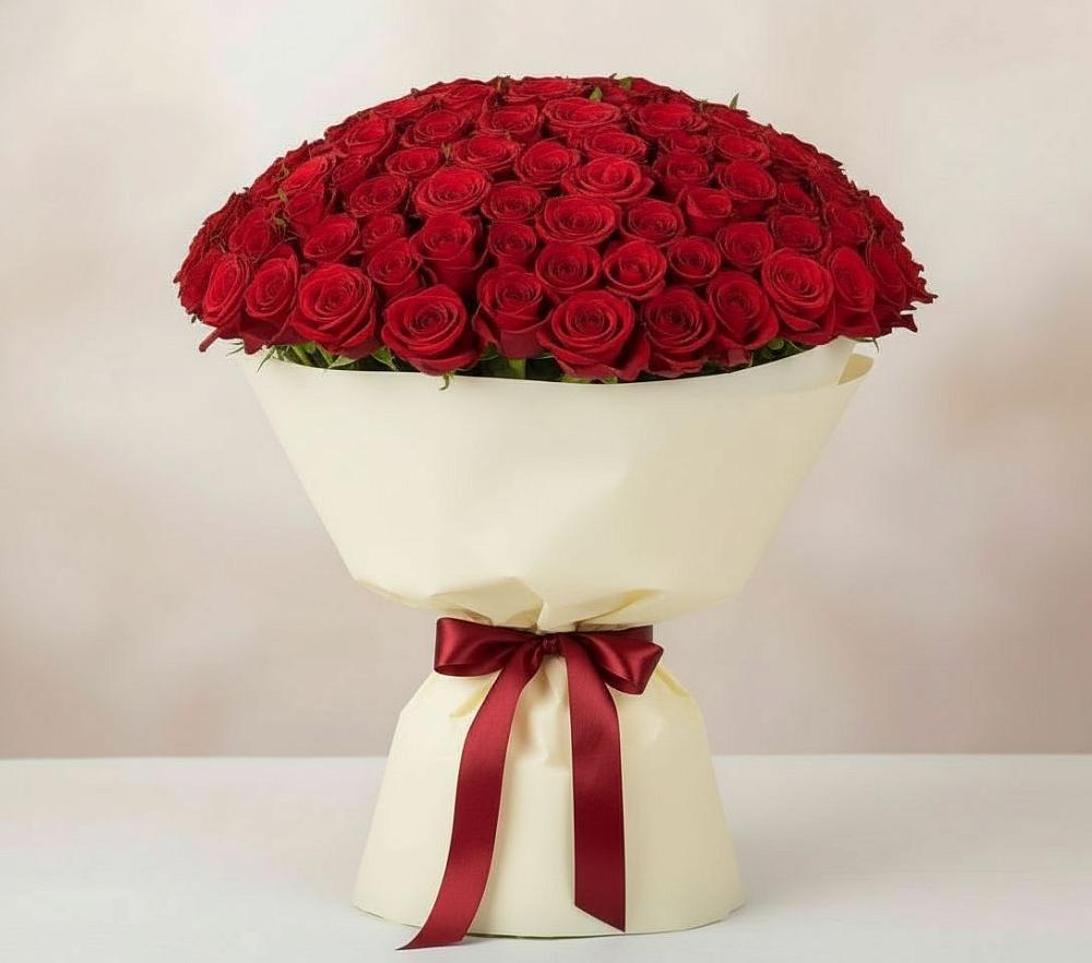 Букет 101 Красная роза Милано в Григорополисской
