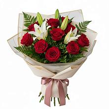 Букет цветов из:  Лилии и Розы #REPLACE_PRED# Григорополисской