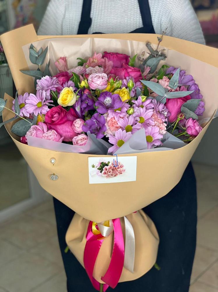 Букет цветов из: Хризантемы, Гвоздики и Альстромерии в Григорополисской