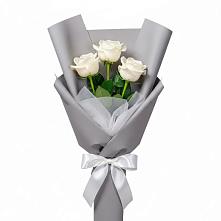 Букет 3 белые розы #REPLACE_PRED# Григорополисской