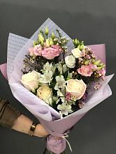 Букет цветов из:  Альстромерии, Розы и Лизиантусы #REPLACE_PRED# Григорополисской