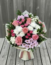 Букет цветов из:  Альстромерии, Гвоздики, Розы и Хризантемы #REPLACE_PRED# Григорополисской