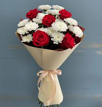 Букет цветов из:  Розы и Хризантемы в Григорополисской