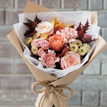 Букет цветов из:  Гвоздики, Хризантемы и Розы в Григорополисской