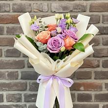 Букет цветов из:  Лизиантусы и Розы #REPLACE_PRED# Григорополисской