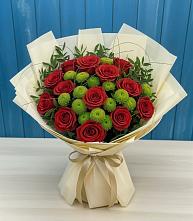 Букет цветов из:  Розы и Хризантемы в Григорополисской