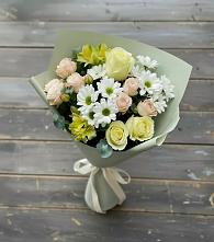 Букет цветов из:  Альстромерии, Розы и Хризантемы в Григорополисской