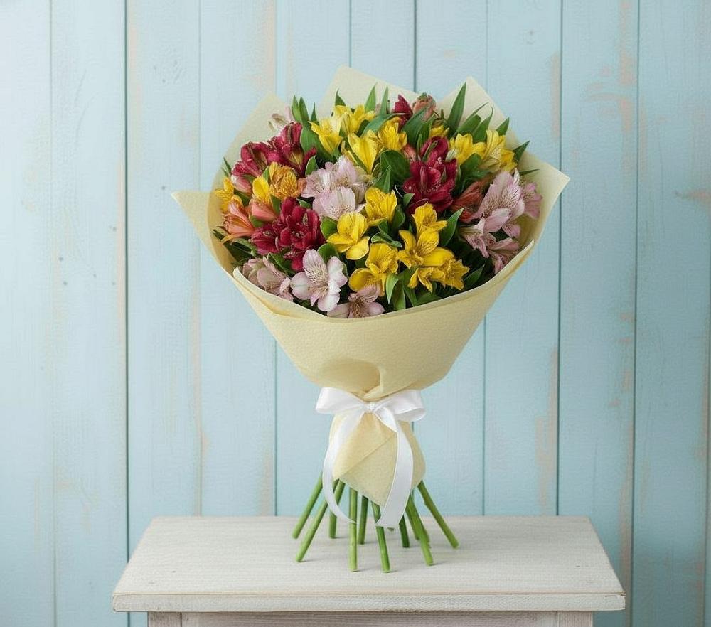 Букет цветов из: Альстромерии в Григорополисской