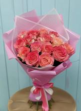 Букет 15 Розовых роз Равель в Григорополисской