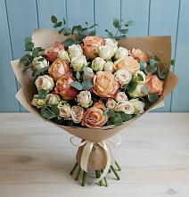 Букет цветов из:  Альстромерии и Розы #REPLACE_PRED# Григорополисской