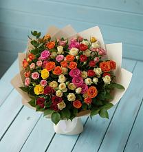 Букет Микс из разноцветных кустовых роз #REPLACE_PRED# Григорополисской